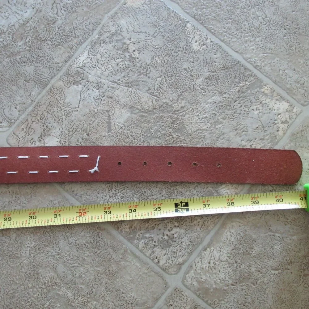 Fossil Leather Belt 40 in Multicolor Boho Festival Floral Flowers